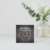 Yoga Instructeur Mandala Square Visitekaartje (Staand voorkant)