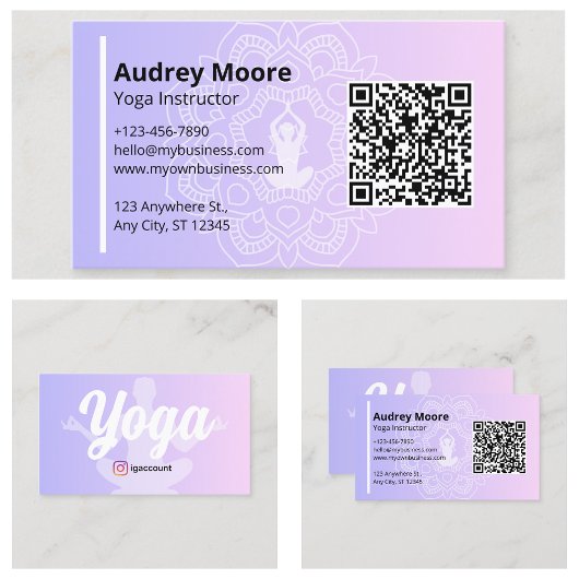 Yoga Instructeur Mandala Visitekaartje