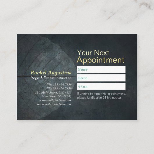 Yoga Instructeur Meditatie Borstel Beroerte Class  Klantenkaartje (Achterkant)