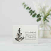 Yoga Instructeur Meditatie Borstel Beroerte Class  Klantenkaartje (Staand voorkant)