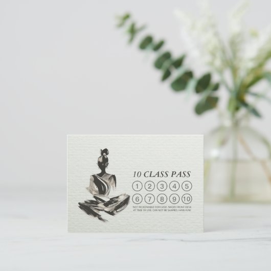 Yoga Instructeur Meditatie Borstel Beroerte Class  Klantenkaartje (Staand voorkant)