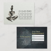 Yoga Instructeur Meditatie Borstel Beroerte Class Klantenkaartje (Voorkant / Achterkant)