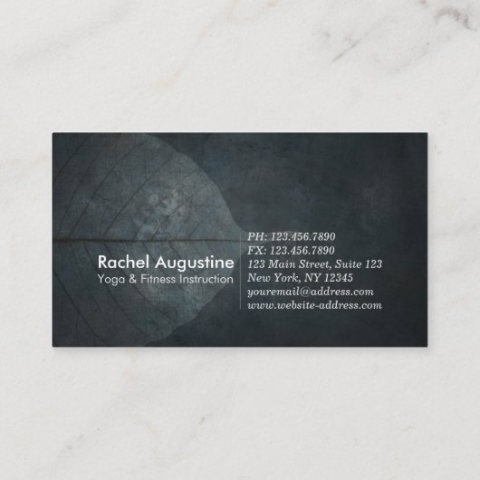 Yoga Instructeur Meditatie Brushstrokes Class Pass Klantenkaartje (Achterkant)