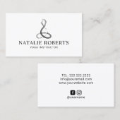 Yoga Instructeur Meditatie Logo Minimalist Visitekaartje (Voorkant / Achterkant)