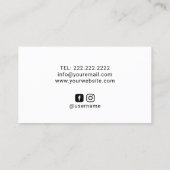 Yoga Instructeur Meditatie Logo Minimalist Visitekaartje (Achterkant)