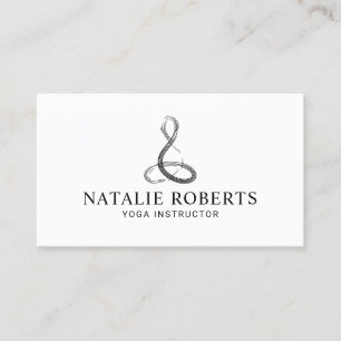 Yoga Instructeur Meditatie Logo Minimalist Visitekaartje