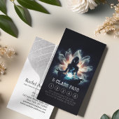 Yoga Instructeur Meditatie Lotus Pose 5 Klasse Pas Klantenkaartje