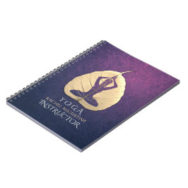 YOGA Instructeur Meditation Pose Bodhi Leaf Cut Ar Notitieboek