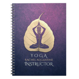 YOGA Instructeur Meditation Pose Bodhi Leaf Cut Ar Notitieboek