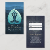 YOGA Instructeur Meditation Pose Bodhi Leaf Cuttin Afsprakenkaartje (Voorkant / Achterkant)