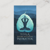 YOGA Instructeur Meditation Pose Bodhi Leaf Cuttin Afsprakenkaartje (Voorkant)