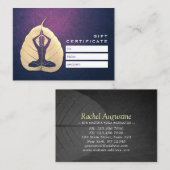 YOGA Instructeur Meditation Pose Bodhi Leaf Cuttin Kortingskaartje (Voorkant / Achterkant)