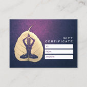 YOGA Instructeur Meditation Pose Bodhi Leaf Cuttin Kortingskaartje (Voorkant)