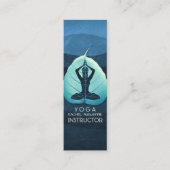 YOGA Instructeur Meditation Pose Bodhi Leaf Cuttin Mini Visitekaartje (Voorkant)