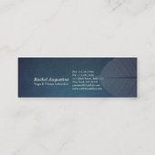 YOGA Instructeur Meditation Pose Bodhi Leaf Cuttin Mini Visitekaartje (Achterkant)