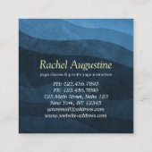 YOGA Instructeur Meditation Pose Bodhi Leaf Cuttin Vierkante Visitekaartje (Achterkant)