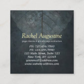 YOGA Instructeur Meditation Pose Bodhi Leaf Cuttin Vierkante Visitekaartje (Achterkant)