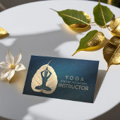 YOGA Instructeur Meditation Pose Bodhi Leaf Cuttin Visitekaartje