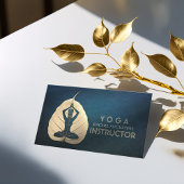 YOGA Instructeur Meditation Pose Bodhi Leaf Cuttin Visitekaartje