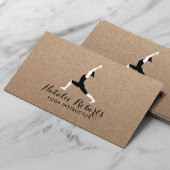 Yoga Instructeur Minimalistische Yoga Pose Rustiek Visitekaartje