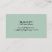 Yoga Instructeur Moderne Mint Goud Agaat Mandala Visitekaartje (Achterkant)