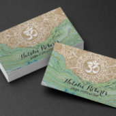 Yoga Instructeur Moderne Mint Goud Agaat Mandala Visitekaartje