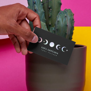 yoga instructeur Moon Fasen Holografisch Visitekaartje