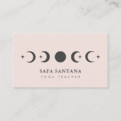 yoga instructeur Moon Phases blush pink Visitekaartje (Voorkant)