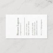 Yoga Instructeur Namaste Sage Groen Modern Visitekaartje (Achterkant)