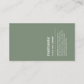 Yoga Instructeur Namaste Sage Groen Modern Visitekaartje (Voorkant)