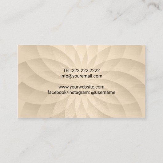 Yoga Instructeur OM Logo Modern Gold Spiral Visitekaartje (Achterkant)