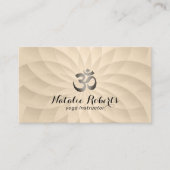 Yoga Instructeur OM Logo Modern Gold Spiral Visitekaartje (Voorkant)