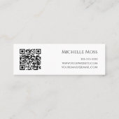 Yoga Instructeur OM symbool QR code Roze Mini Visitekaartje (Achterkant)