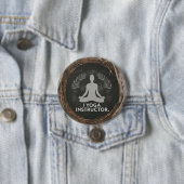 Yoga instructeur ontworpen gepersonaliseerd ronde button 7,6 cm (In situ)