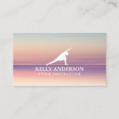 Yoga Instructeur Pastel Roze & Paarse Visitekaartje (Voorkant)