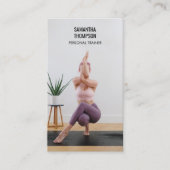 Yoga Instructeur Personal Trainer Fitness Foto Visitekaartje (Voorkant)