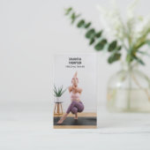 Yoga Instructeur Personal Trainer Fitness Foto Visitekaartje (Staand voorkant)