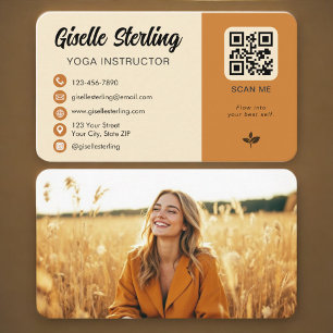 Yoga-instructeur QR-code foto Visitekaartje
