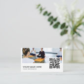 Yoga Instructeur QR Code Visitekaartje (Staand voorkant)