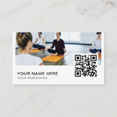 Yoga Instructeur QR Code Visitekaartje (Voorkant)