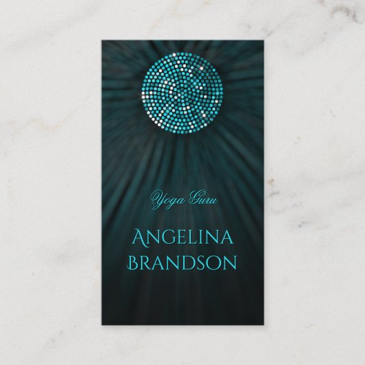 Yoga Instructeur Shimmering Circle Visitekaartje (Voorkant)