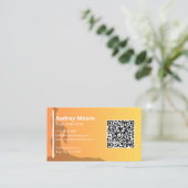 Yoga Instructeur Sjablonen QR Code Visitekaartje (Staand voorkant)