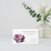 Yoga-instructeur, spa en fitness visitekaartje (Staand voorkant)