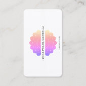 Yoga Instructeur Spa Therapeut Mandala Minimal Visitekaartje (Voorkant)