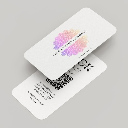 Yoga Instructeur Spa Therapeut Mandala Minimal Visitekaartje