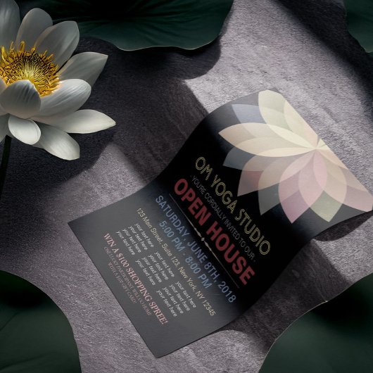 YOGA-instructeur Studio Open House Lotus Mandala Flyer