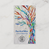 Yoga instructeur Tree of Life Logo Visitekaartje (Voorkant)