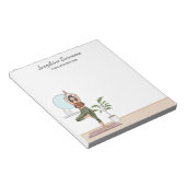 Yoga Instructeur Tree Pose Workout Fitness Vrouw Notitieblok (Schuin)