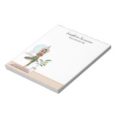 Yoga Instructeur Tree Pose Workout Fitness Vrouw Notitieblok (Linkerzijde)