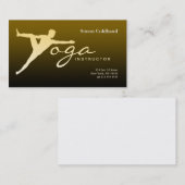 Yoga Instructeur Visitekaartje Gold Brown (Voorkant / Achterkant)